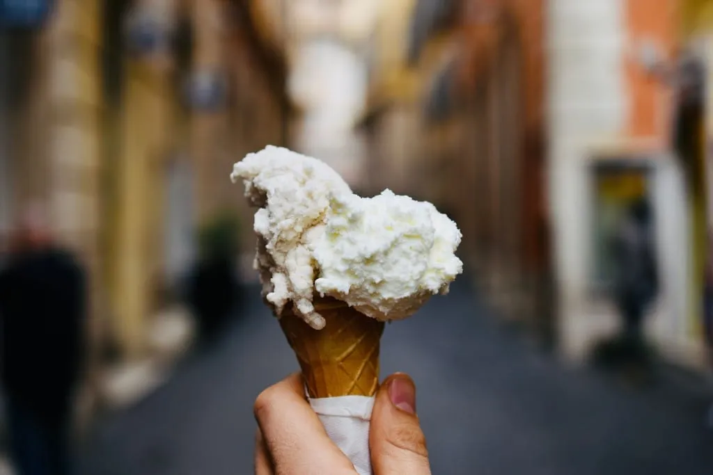 Burnt goat's milk ice cream